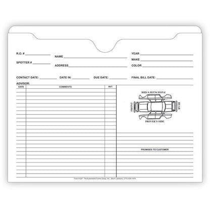 Custom Ultra Heavy Duty Deal Envelopes (Deal Jackets) Sales Department Independent Automobile Dealers Association of California White