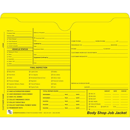 Custom Ultra Heavy Duty Deal Envelopes (Deal Jackets) Sales Department Independent Automobile Dealers Association of California Yellow