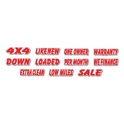 Die-Cut Slogan Window Stickers Sales Department Independent Automobile Dealers Association of California