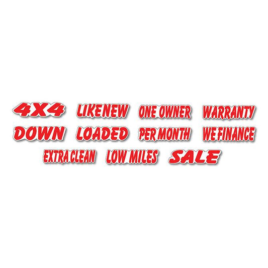 Die-Cut Slogan Window Stickers Sales Department Independent Automobile Dealers Association of California