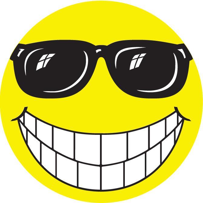 Symbol Window Stickers - Happy Faces Sales Department Independent Automobile Dealers Association of California Happy Face with Glasses