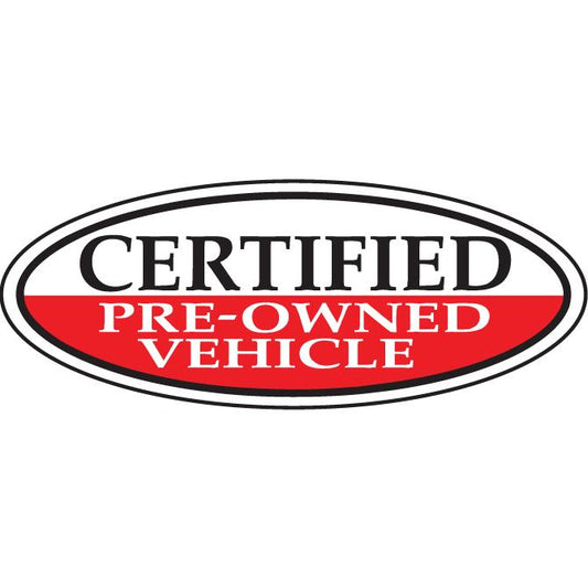 Certified Pre-Owned Window Stickers Sales Department Independent Automobile Dealers Association of California Red