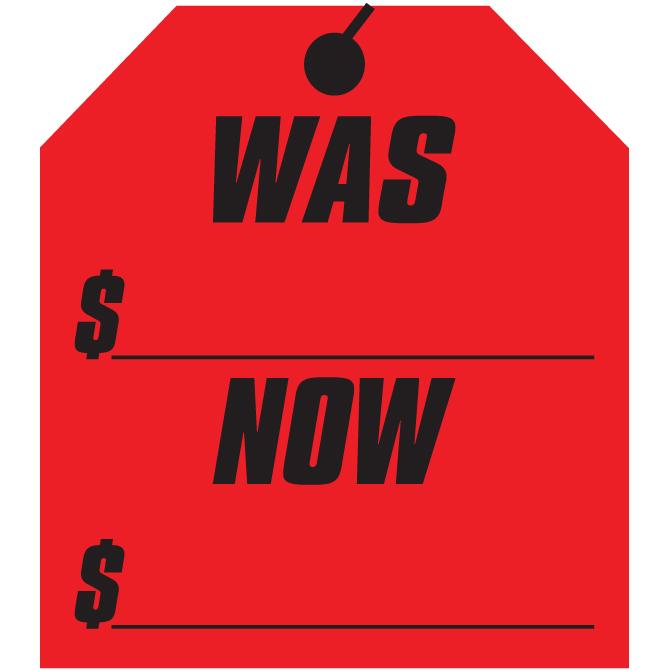 Was-Now Window Stickers Sales Department Independent Automobile Dealers Association of California Red