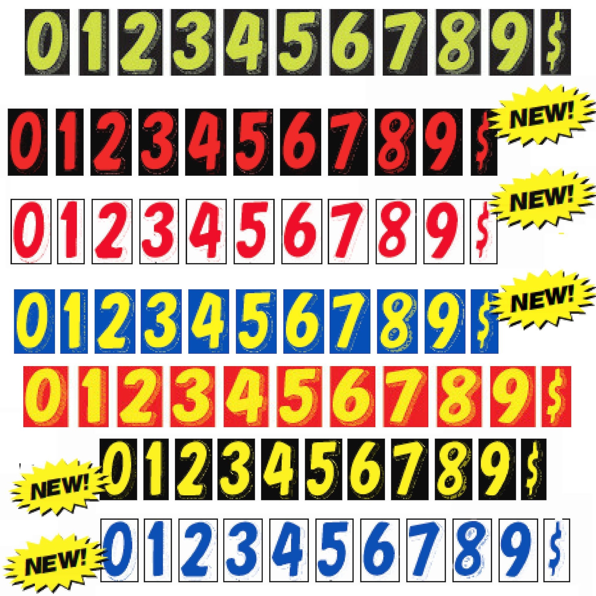 7 1/2" Number Window Stickers Sales Department Independent Automobile Dealers Association of California 