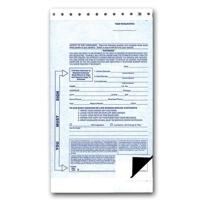 2-Part State Night Drop Envelopes (500 Per Box) Service Department Independent Automobile Dealers Association of California