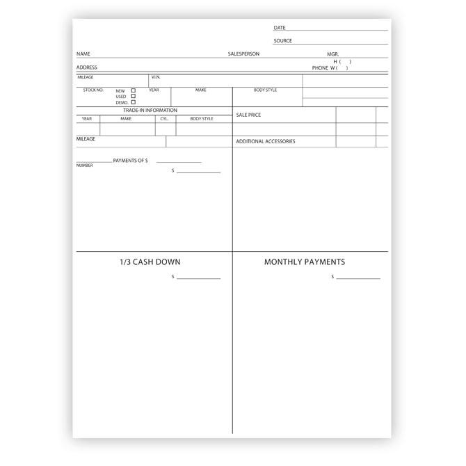 Four Square Form / Customer Proposal Office Forms Independent Automobile Dealers Association of California