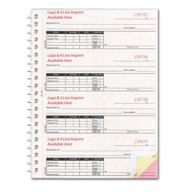 Imprinted Cash Receipt Books Office Forms Independent Automobile Dealers Association of California (Form #NC-146-2)