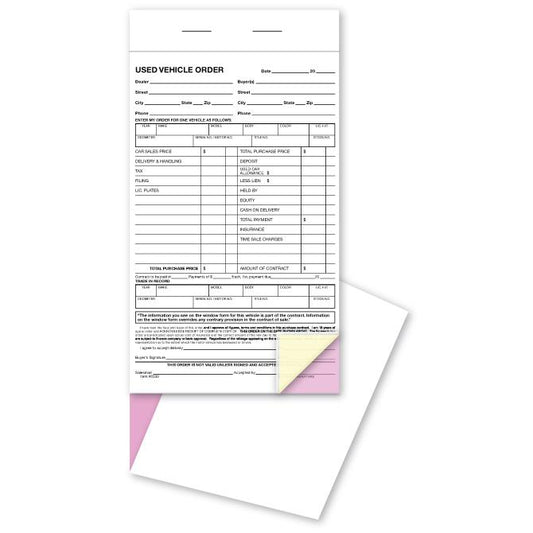 Used Vehicle Order Books Sales Department Independent Automobile Dealers Association of California