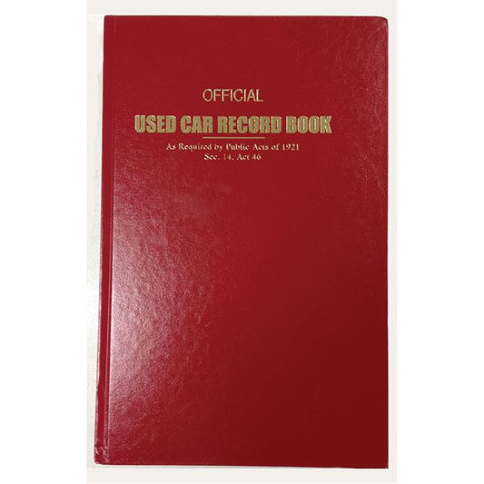 Used Car Record Book (Police Book) Sales Department Independent Automobile Dealers Association of California
