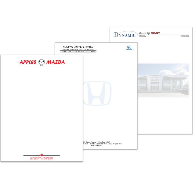 Custom Letterhead Office Forms Independent Automobile Dealers Association of California