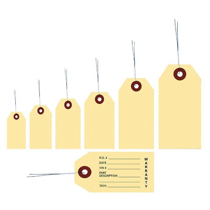 Manila Tags with Wire Inserted (Form TWW-3) Parts Department Independent Automobile Dealers Association of California